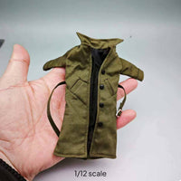 1/12 Scale Overcoat Coat Poseable with Internal Wire 6 Inch Figure Overcoat