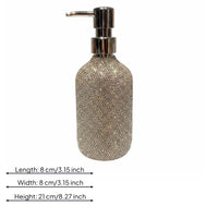 Rhinestone Pump Bottle Shimmering Bathroom Storage Easy to Use for Vanity