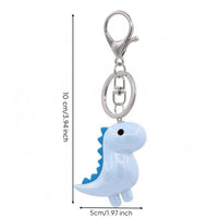 Cartoon Dinosaur Keychain Smooth Dino Charm Keychain Glossy for Keys