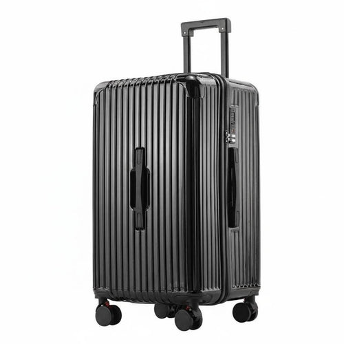Large Capacity 5-Wheel Suitcase Adjustable Telescoping Handle Trolley Luggage Shock-Resistant for Women, Adults, Vacation, Weekend Getaways