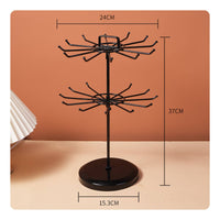 Rotating Jewelry Stand Multi-Tier Storage Solution Space Saving for Boutique