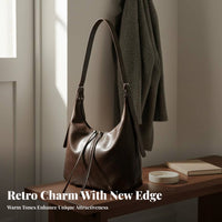 Retro Design Large Capacity Shoulder Bag Adjustable Strap Large Capacity Shoulder Purse Versatile Wear for Students, Shopping, Travel