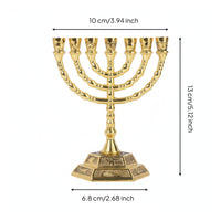Seven Branch Menorah Metal Craft Religious Decor Decorative Display