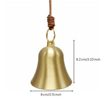Brass Bell Ornament Polished Shiny Finish Home Decor Gold-Tone Loop