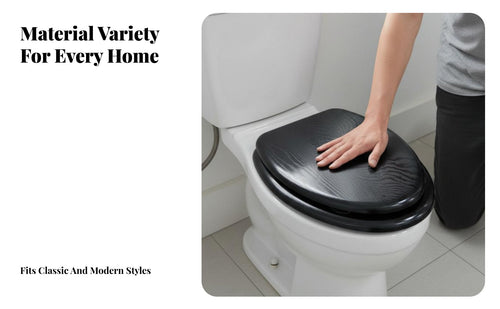 Easy to Install Replacement Toilet Seat Long-Lasting Wooden Toilet Seat Waterproof Bathroom Accessory Heavy Duty for Homeowners, Adults, DIY Enthusiasts, Restroom, Powder Room, Home, Hotel