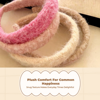 Plush Headbands, Kids Hair Accessories, coral, tan