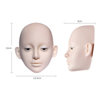 Eyelash Extension Practice Head Soft Gel Realistic Eye Training Head Skin-Tone