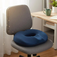 Donut Seat Pad Breathable Cover Viscoelastic Foam Circular Pad Donut Pillow Ergonomic Design Chair Pad Portable for Car, Travel
