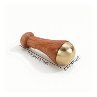 Brass Massage Stick with Wooden Handle Polished for Travel, Spa
