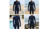 3mm One-Piece Wetsuit with Front Zipper Close-Fitting Wetsuit with Front Zipper Warm Diving Suit Comfortable for Snorkelers, Surfing, Swimming