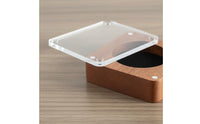 Wood Coin Box Clear Acrylic Cover Storage Easy to Accessible for Gift Giving