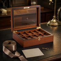 Wooden Watch Box Lined Interior Watch Box Dustproof
