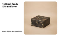 Square Wooden Storage Home Chest Decor Compact Size Hinged Lid for Tabletop