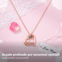 Mom Heart Projection Necklace Meaningful Gift Custom Photo Heart Locket