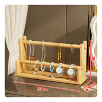 Sturdy Wood Construction Wooden Bracelet Display Rack Accessible Design Wooden Jewelry Stand Multi-Functional for Dressing Table, Bedroom