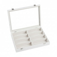 8 Slot Eyeglasses Box Divided Compartments Glasses Storage Holder