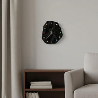 Wall Clock Irregular Ceramic Clock Quiet Sweep Mechanism Timekeeping Device for Living Room, Bedroom, Office