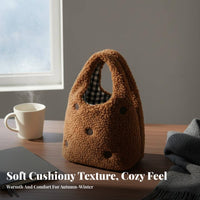Autumn Winter Design Leopard Print Handbag Soft and Comfortable Soft Fabric Leopard Print Tote Lightweight for Girls, Daily Use, Shopping