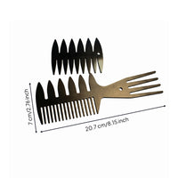 2 Pieces Stainless Steel Styling Comb Exposed Cutout Beauty Tool Long-Lasting
