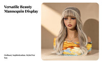 Hairpiece Bust Mannequin Skin Tone Hairpiece Display Bust for Photography