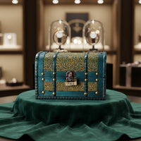 Decorative Storage Chest Multipurpose Floral Decorative Box Vintage Trinket Box Handmade Look Jewelry Organizer Lockable