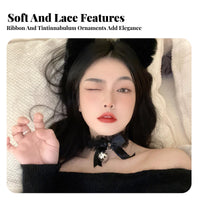 2 Pieces feline haural featureing appendages and chime Collar Set Cute Design Hair Decoration for Party-Goers