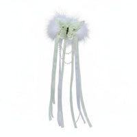 Fairy Wing Feather Hair Fastener Bead Chain Feature Ancient Design Fairy Wing Barrette Traditional Chinese Attire Hair Jewelry