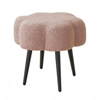 Makeup Stool Cushiony Cushioned Stool Rounded Panels Home Seating for Bedroom