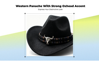 Wide Brim Cowboy Sun Hat, Unisex, Adjustable, UPF40+