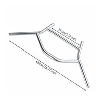 Anodized Silver Bike Handlebar Sturdy Aluminum Alloy Handlebar Replacement Part