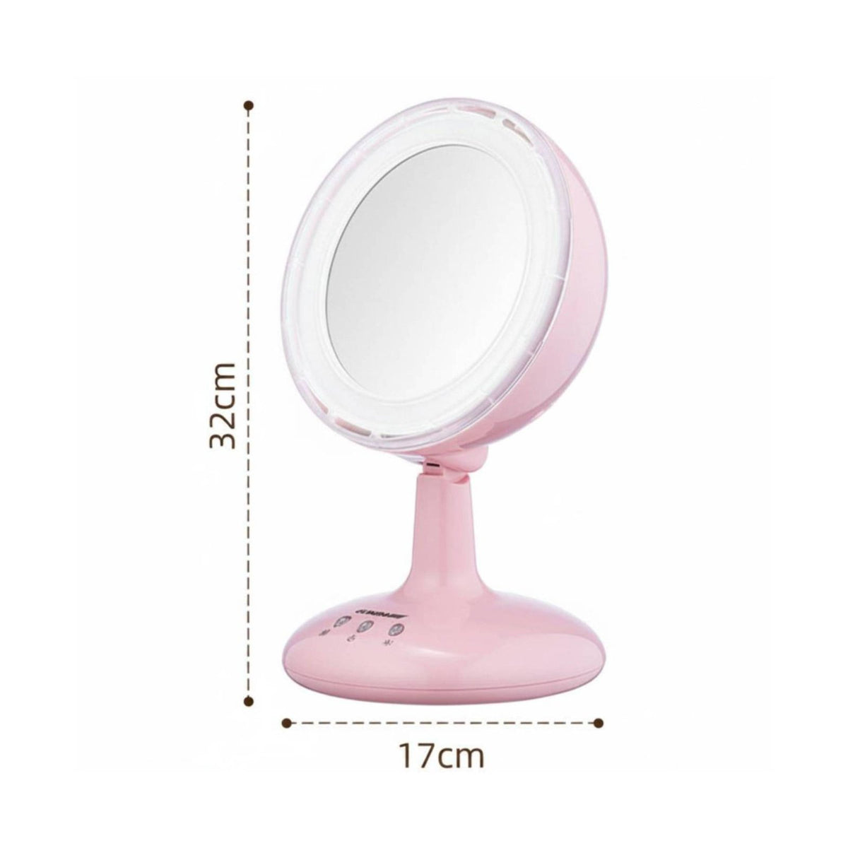 LED Makeup Mirror with Fan USB Rechargeable 3 in 1 Makeup Mirror Fan for Office