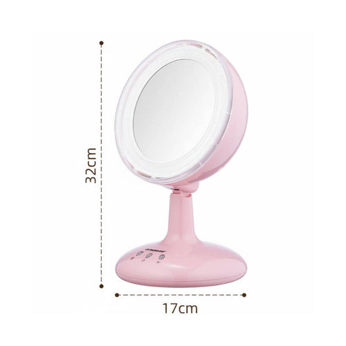 LED Makeup Mirror with Fan USB Rechargeable 3 in 1 Makeup Mirror Fan for Office