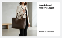 Large Leather Tote Bag, Work, Travel, Women