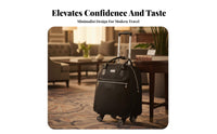 Telescopic Handle Wheel Trolley Bag Lightweight Oxford Cloth Rolling Luggage Wear Resistant for Students, Men, Short Trips, Airports