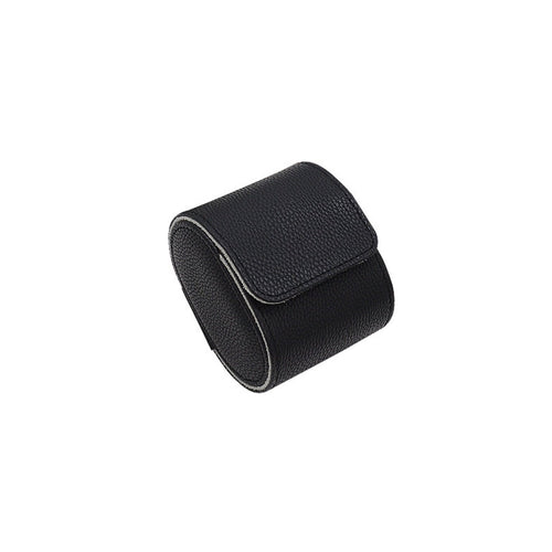 PU Leather Watch Roll Luxurious Lined Single Watch Storage Box Individual Accessory Organizer Elegant Design Removable Pillow