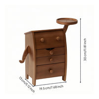 Jewelry Organizer with Drawers Solid Wood Tabletop Jewelry Chest Organized
