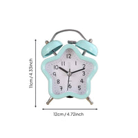 Star-Shaped Alarm Clock Silent Movement Home Decor Metal Frame for Students