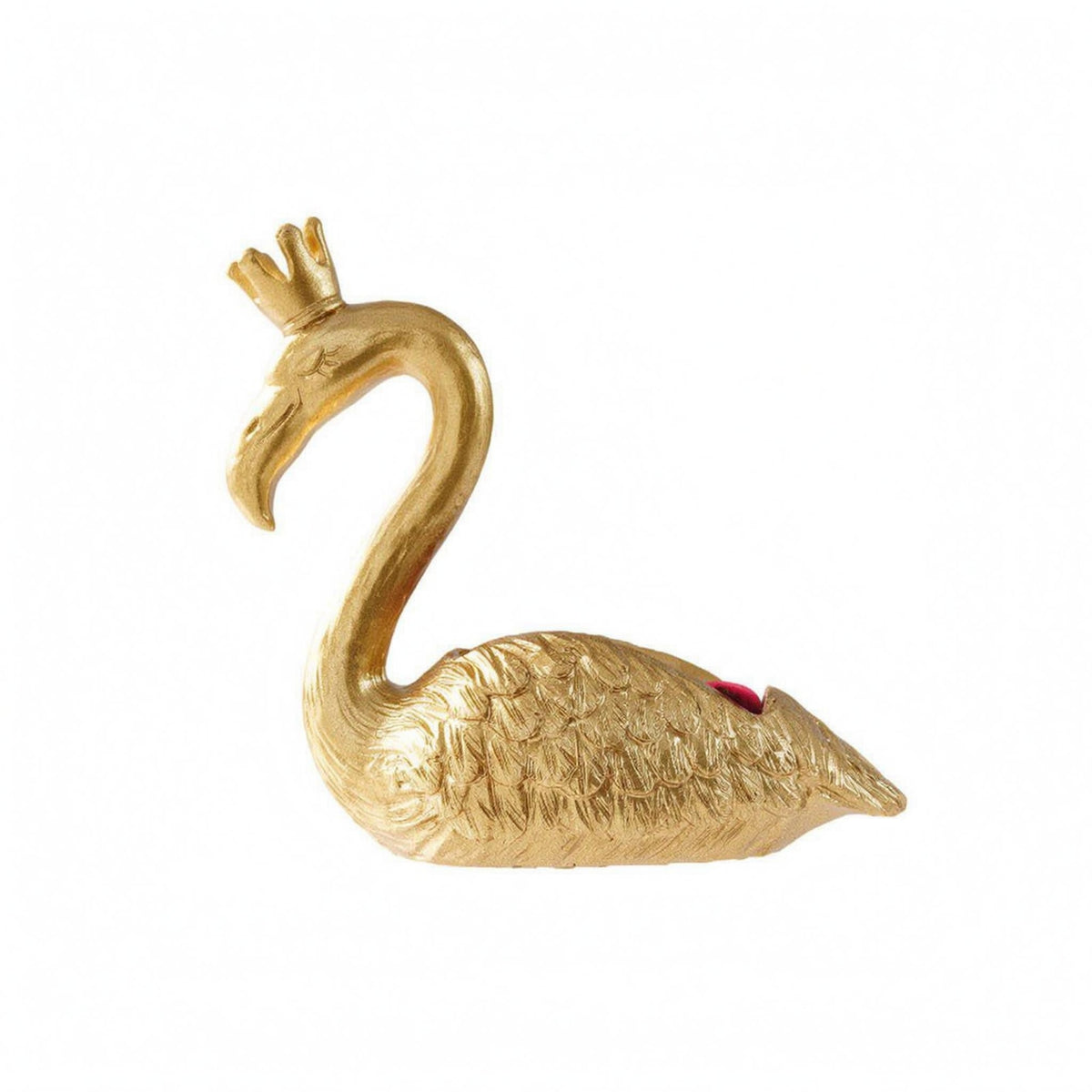 Flamingo Jewelry Box uncoveredTop Decor Item Crowned