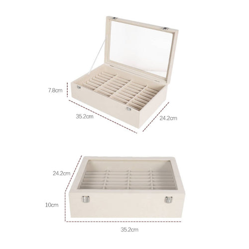 Bracelet Organizer Box Dustproof Glass Lid Bracelet Box Sturdy Construction