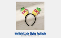 Flamingo Headband, Hawaiian Palm Tree, Exotic Flower, Beach Party Costume