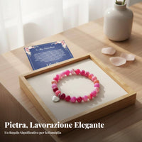 Crystal Bead Bracelet with Card Includes Meaningful Cards for Mother's Day, Aunt