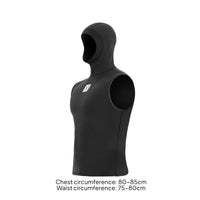 3mm Neoprene Hooded Vest Super Stretch Hooded Diving Wetsuit Vest Close Fit