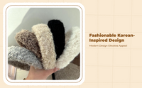 Non-slip washable plush headband