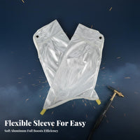 2 Pieces Ember Protection Aluminized Heat Resistant Sleeves Long-Lasting Construction Thermal Heat Safety Sleeves Elastic Cuffs