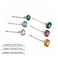 Colorful Crystal Hairpin Sweet Design Peacock Rhinestone Barrette Non Slip