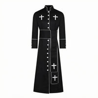Button-down Clergy Robe Straight Silhouette Button-Front Robe Elegant Design
