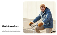 Thickened children's Thick Mittens Warm Suede and Sherpa Mittens Windproof for Students, Kids 5+, Cycling, Cold Weather, Driving