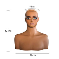 Mannequin Head with Shoulders Female Mannequin Bust No Display Bust for Hair Salons