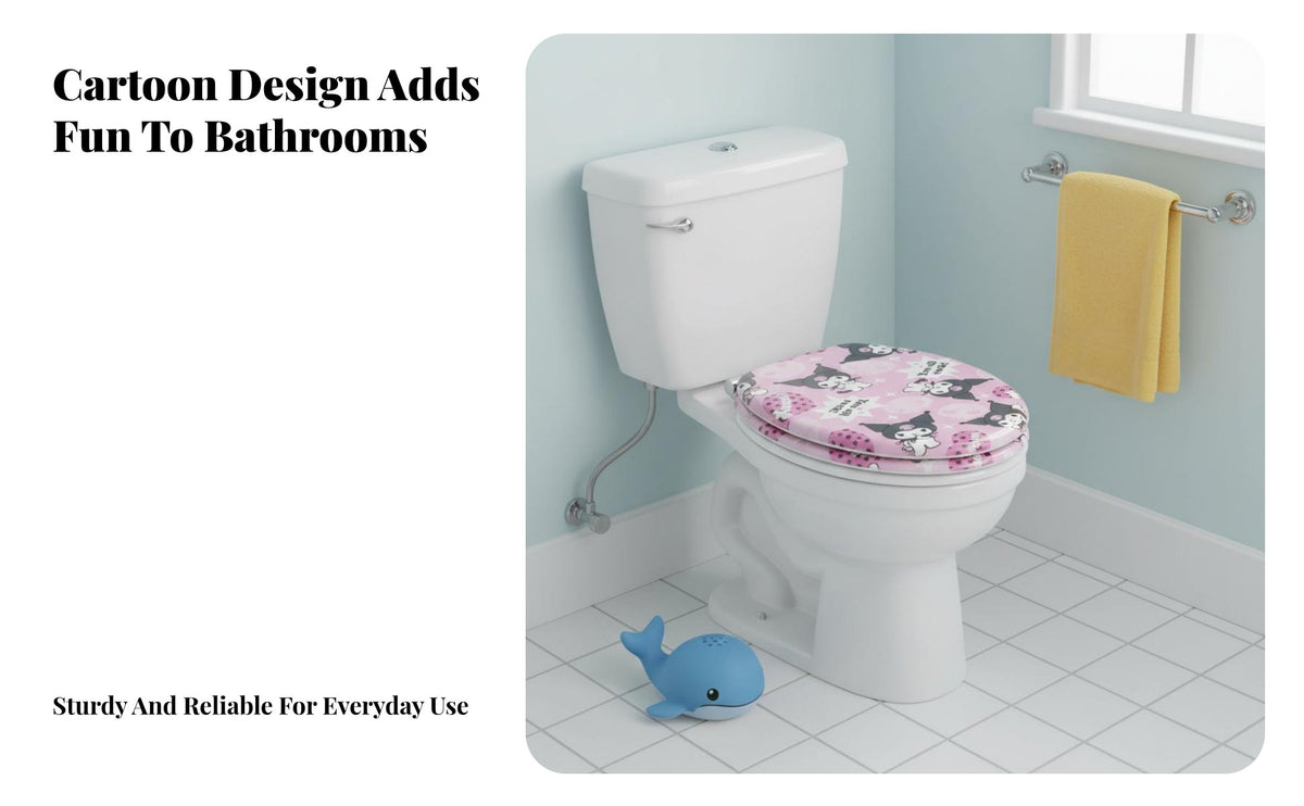 Easy Installation Cartoon Toilet Seat No Slamming Quick Release Toilet Seat Heavy Duty Bathroom Hardware for Children, Homeowners, DIY Renovators, Home, Restroom