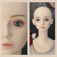 Mannequin Head with Shoulders Stable Manikin Head with Shoulders Life-Size Hairpiece Display Bust for Cosplayers, Salons